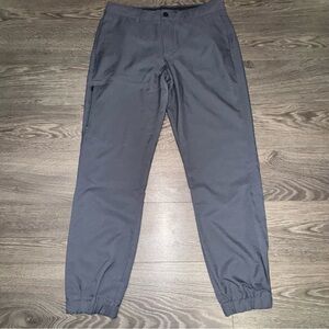 Tek Gear Men’s 34 Pants Joggers Flat Front Zipper Button Close Hidden Drawstring